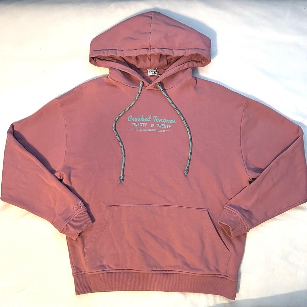ASOS Crooked Tongues Mauve Twenty Twenty Hoodie Hooded Sweatshirt Adult S